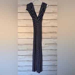 J. Crew Blue and White Striped Dress